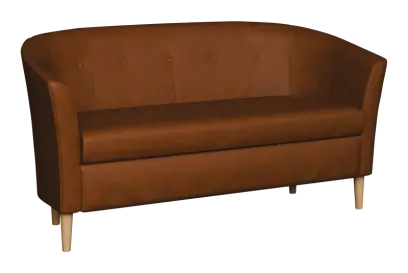 CHARLOTTE 2, dvojkřeslo, broušená látka koňak